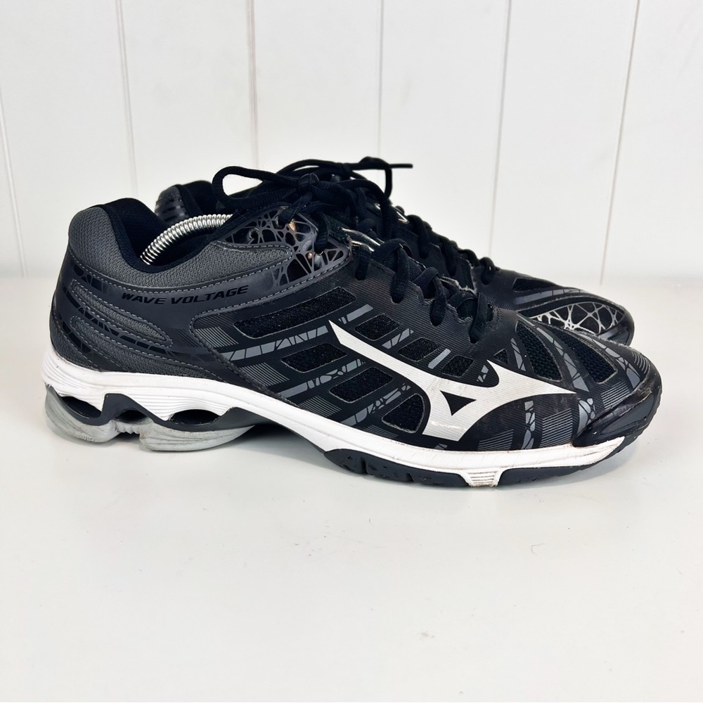 Mizuno Wave Voltage PYV 0319 Black‎ Lace Up Athletic Volleyball Shoes Womens 12